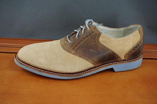 Cole Haan Air Saddle Oxford Shoes Mens Size 11 Brown Leather Suede Lace Up Dress - Picture 6 of 10