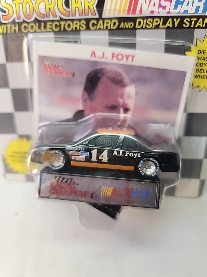 De Colección Racing Champions AJ Foyt Número 14 Nascar Stock Car Die Cast Con Tarjeta Nuevo de Lote Antiguo Foto 2 de 4