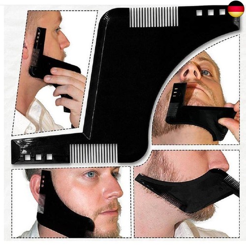 Bartschablone, 2Pcs Bart-Schablone Bartkamm Bartpflege Bartformen für Kinnbart - Bild 6 von 6