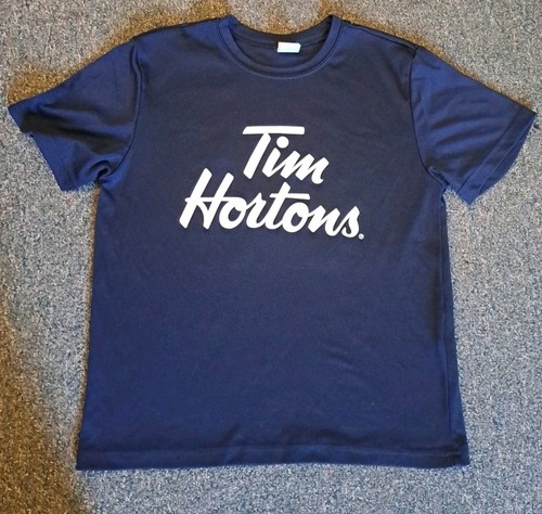 T-Shirt Tee Jugend Größe SMALL Tim Hortons Timbits dunkelblau doppelseitig #22