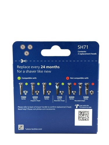 Philips Norelco Series 7000 Replacement Head - SH71/52. 2 Packs of 3 each (6ct) - Picture 4 of 4