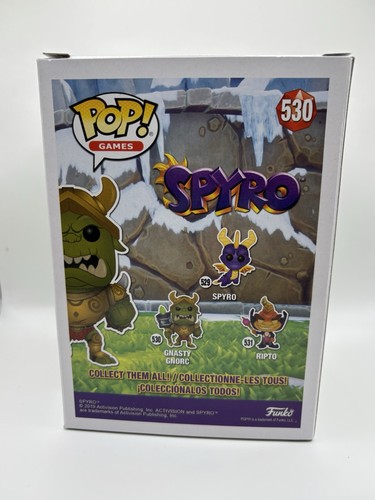 Funko Pop Gnasty Gnorc 530 Obra de Arte Personalizada Certificado de Autenticidad Protector Spyro Games - Imagen 5 de 9