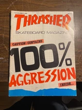 THRASHER SKATEBOARD MAGAZINE November 1981 100% AGGRESSION variflex 11/81 nov