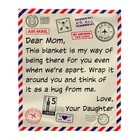 Dear Mom Blanket Gift For Mother And Daughter Blanket Gift For Her On Christmas