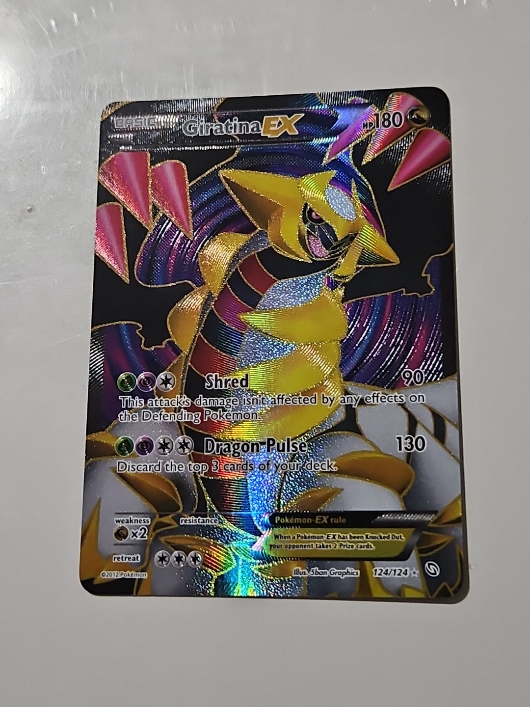 Pokemon BW Dragons Exalted Giratina EX 124/124 Full Art Ultra Rare NM Condition