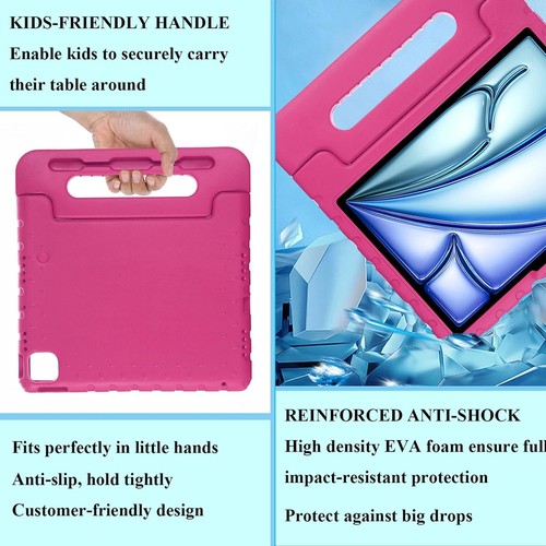 Tough Cover For iPad Pro 13 M4 2024 iPad 12.9 2022/21/20/18 Kids Shockproof Case - Picture 7 of 14