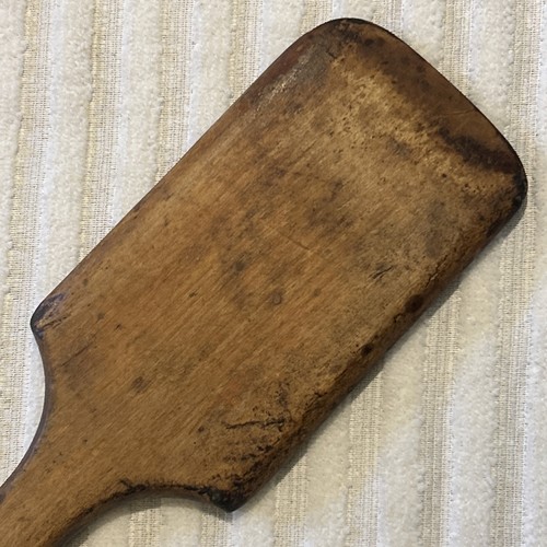Vintage Antique Pair Wooden Treen Butter Pats Kitchen Utensils - Picture 15 of 19