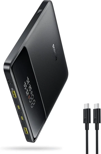 Baseus Laptop Portable Charger 100W 20000mAh, Blade Travel Power Bank Black 