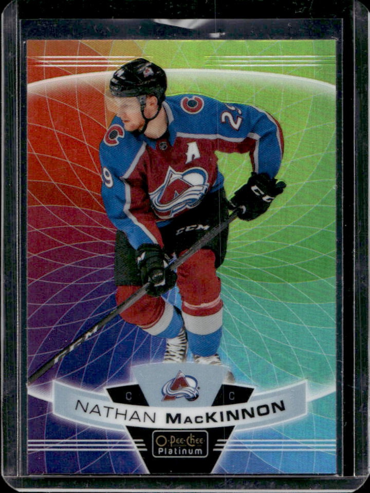 2019-20 O-Pee-Chee Platinum Nathan MacKinnon Rainbow Color Wheel #75 Avalanche