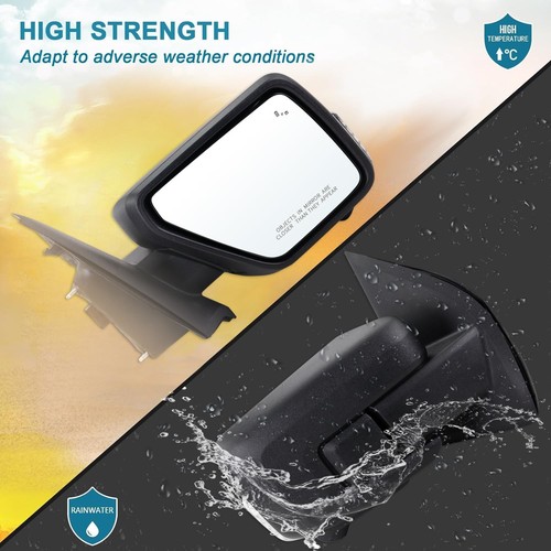 Right Passenger Side Mirror Fits 2021-2025 Ford F150 with Power Folding Heated B - Foto 4 di 5