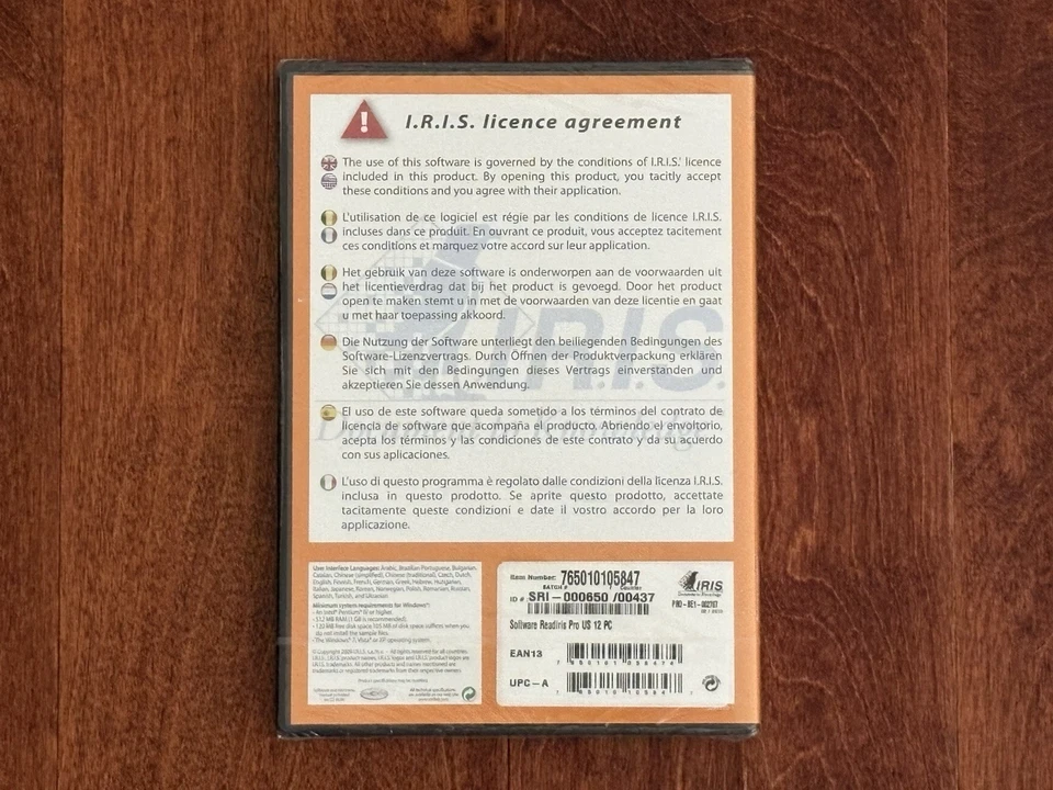 IRIS READIRIS PRO 12 SOFTWARE PRO-BE1-002767 - NEW - Image 2 of 4
