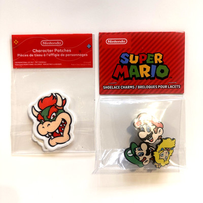 Nintendo Character Patches Bowser/ Peach - Retro Style Video Games -2 Pack