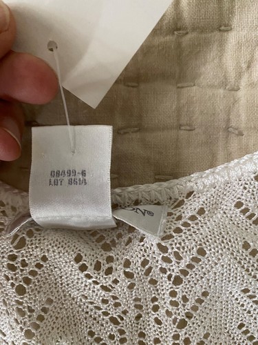 VINTAGE WORTHINGTON AVORIO MAGLIA APERTA TRASPARENTE L/S BABYDOLL MANICA SVASATA DONNA L Y2K TOP - Foto 5 di 11