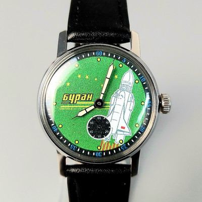 Soviet Wristwatch Pobeda Buran Military Vintage Mechanical Men's Watch Serviced
