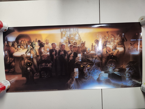 1997 Star Wars Mos Eisley Cantina Poster Tsuneo Sanda 17 x 35" ROLLED