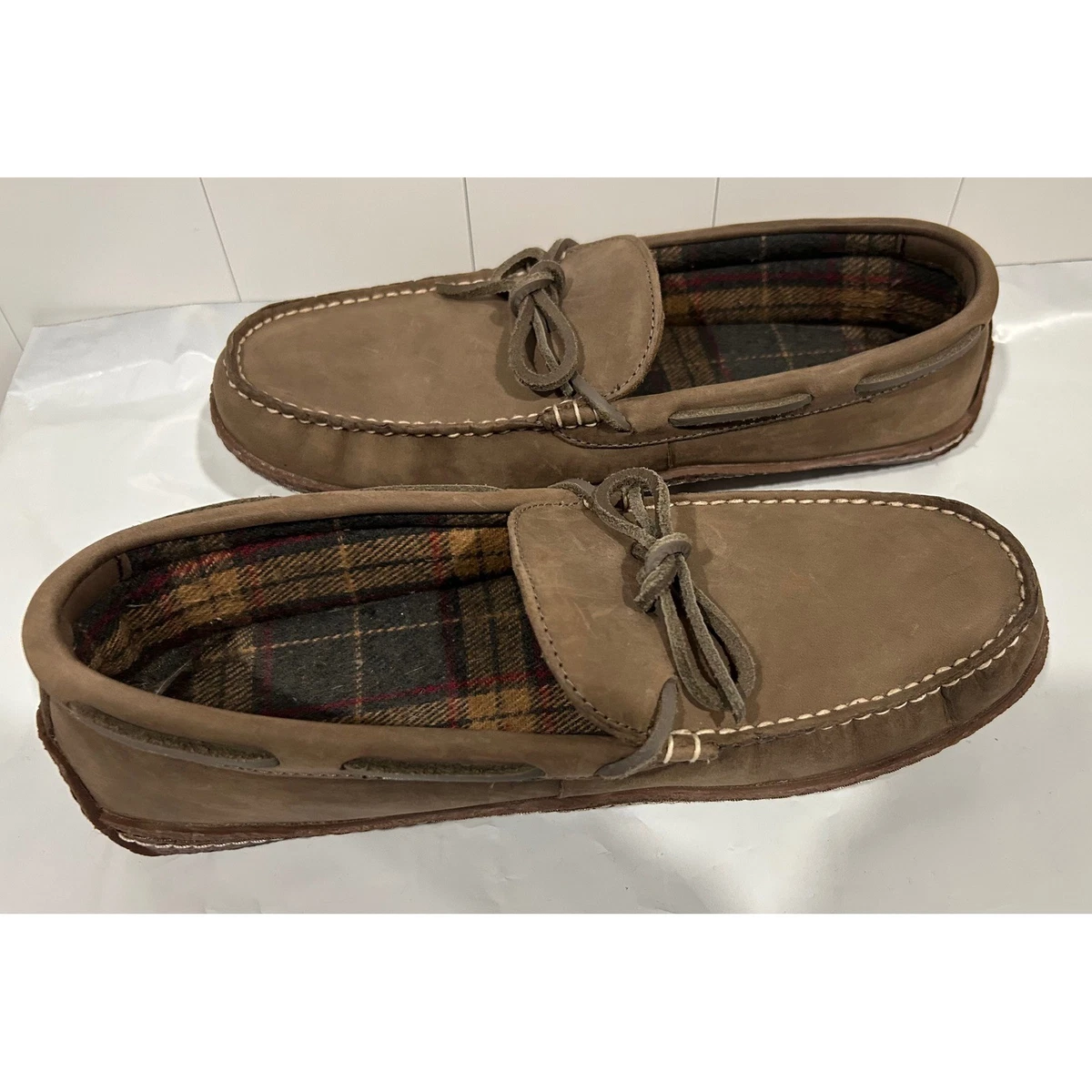 L.L.Bean Wicked Good Moccasins Men\'s Loafer Shoes Cozy Warm Slip on Slippers 10W My Slippers Men main image 4