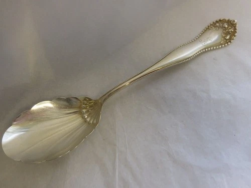 GORHAM LANCASTER 1897 STERLING SILVER SMALL BERRY CASSEROLE SPOON 8 1/2" MONO L