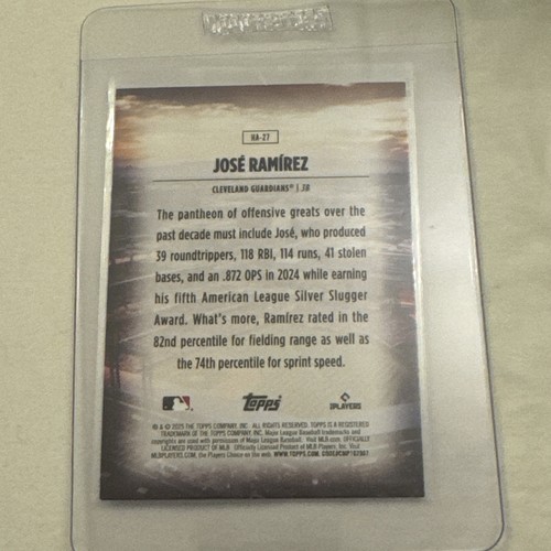 2025 Topps Chrome Jose Ramirez Home Field Advantage just pulled SSP Guardians - Picture 2 of 2