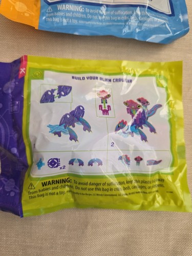 (2) Juguete de comida para niños Wendy’s Starlinks astronautas y extraterrestres-alien Crawler & Transpor - Imagen 3 de 6