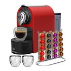 ChefWave Espresso Machine for Nespresso.Compatible Capsule Holder Cups -Red