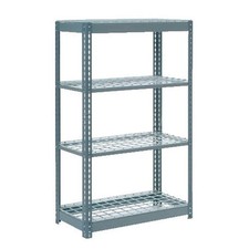 Boltless Heavy Duty Shelving 36"W x 18"D x 72"H 4 Shelves Wire Deck
