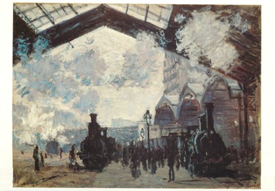 um 16280 Claude Monet Gare St-Lazare Kunst Gemälde Postkarte