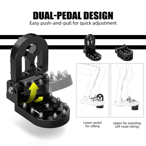 Dual Adjustable Rear Brake Lever Step Plate For KTM 790 890 Adventure 2021-2025 - Picture 4 of 11