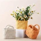 Ceramic Handbag Vase – Modern Morandi Tote Style Flower Pot | DArtano