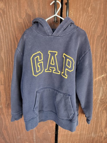 GAP KIDS Boy’s Size S( 6-7) Navy Yellow Logo Hoodie EUC - Picture 1 of 4