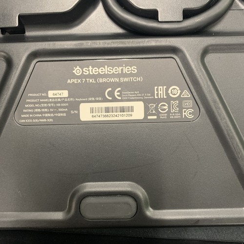 SteelSeries Apex 7 TKL - Mechanical Gaming Keyboard - OLED Display - Brown - Bild 9 von 9
