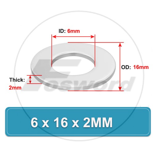 Alu Dichtscheiben metrisch M3 M4 M5 M6 M8 M10 M12 - M30 Flachdichtscheibe - Bild 44 von 208