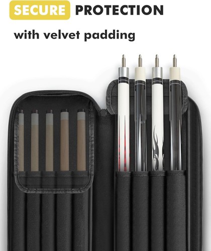 Pool Queue Case, Stick Case 4x5 mit 4x5, grau/schwarz  - Bild 2 von 7