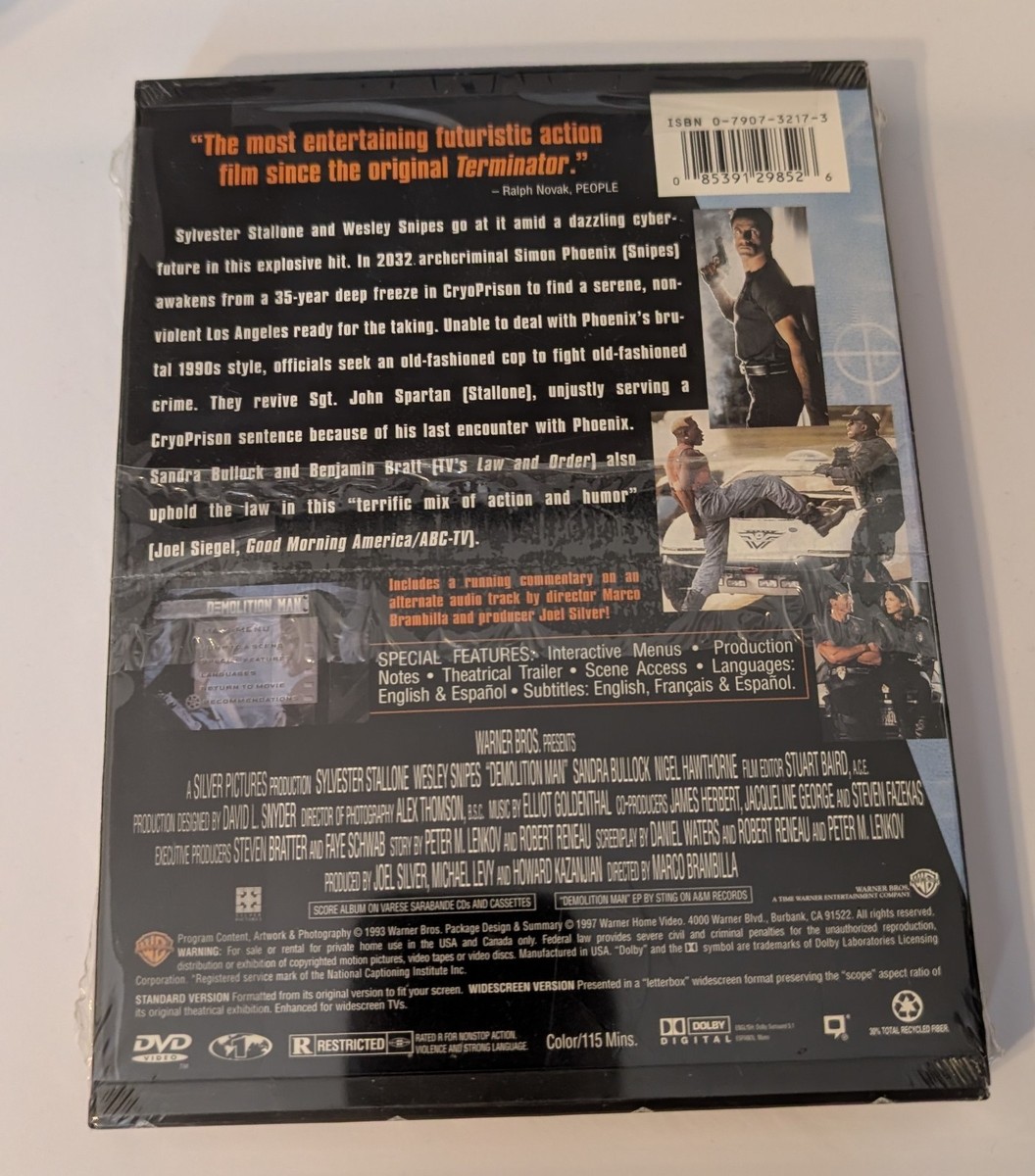 Demolition Man (DVD, 1997) for sale online | eBay