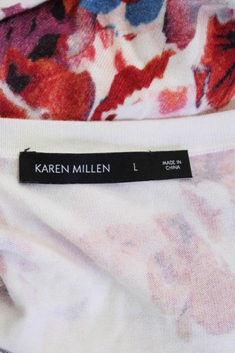 Karen Millen set cardigan donna maniche lunghe con bottoni floreale taglia L - Foto 10 di 11