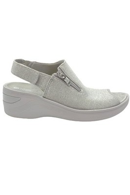 Bzees Delicious Washable Slingback Sandal Silver