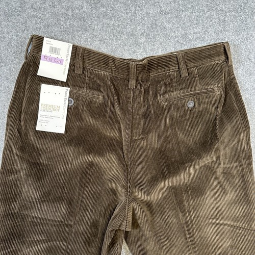 Pantalones Perry Ellis Algodón Para Hombre 38x30 Marrón Premium Pana Calce Relajado Tierra - Imagen 9 de 10