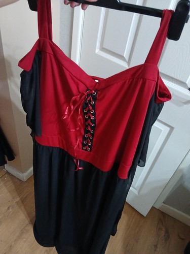 Fancy Dress Medieval Dress Size 5xl Cold Shoulder Sheer Sleeve - Picture 6 of 8