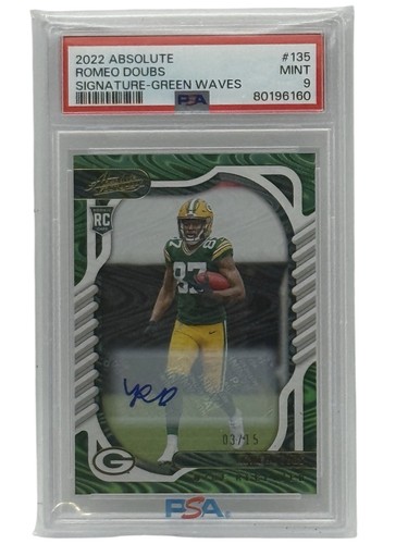 Romeo Doubs Donruss Elite Gold RC #164 1/10 PSA 9