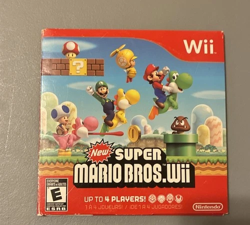 New Super Mario Bros. Wii (Cardboard Sleeve No Manual Nintendo Preowned Tested)