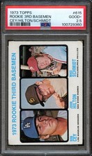 BB - 1973 - Topps - #615 - Rookie 3rd Basemen - PSA 2.5 - GOOD+