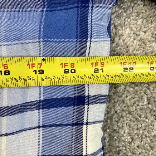 L.L. Bean Women M Blue Plaid Flannel Sherpa Lined Shirt Jacket Shacket Warm Snap - Picture 7 of 9