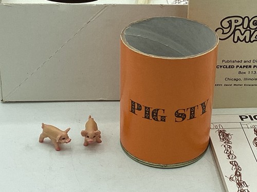 Pig Mania Vintage 1977 Glücksspiel mit Gummischweinen als Würfel komplett Retro - Bild 5 von 6
