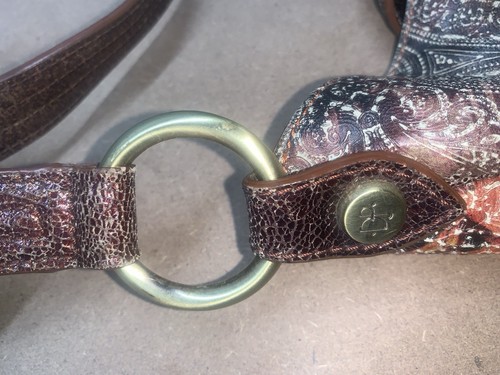 Donald J Pliner hobo style bagLeather is multi colored Brass hardware - Picture 7 of 10