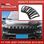 7pcs for 2014-18 Jeep Cherokee Front Grille Inserts Grill Frame Decor Trim Bezel