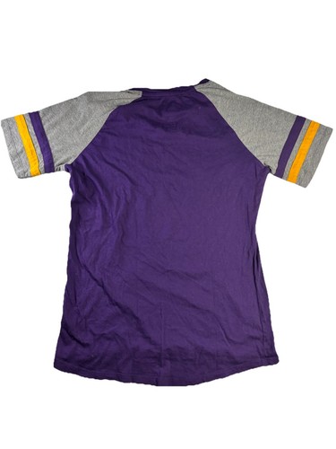47 Brand LSU Tigers Women’s Medium V-Neck Shirt Purple Gold NCAA CWS Baseball - Picture 5 of 5