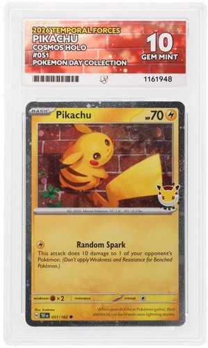 ACE 10 - Pikachu - 051/162 - Temporal Forces - Pokemon - Pokemon Day Collection