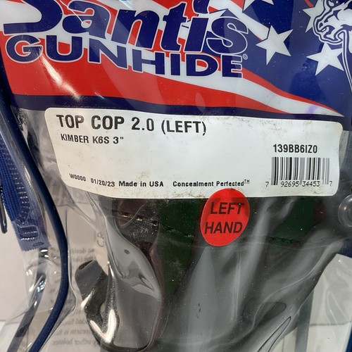De Santis Gunhide Top Cop 2.0 Left Hand For Kimber K6S 3” - Picture 2 of 17