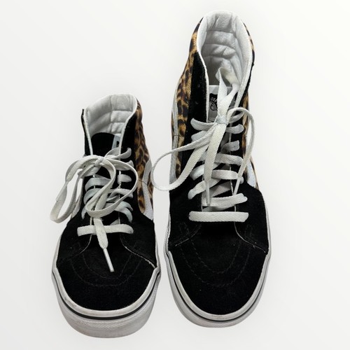Vans SK8 High Top Leopardenmuster Wildleder Freizeit Turnschuhe Damen US 7 EUR 37 Herren 5,5 - Bild 3 von 6