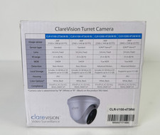  NEW ClareVision 4MP IP Turret Camera, 3.6 mm Lens CLR-V100-4T36W / White