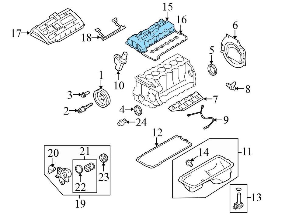 BMW 328I XDRIVE E90 LCI 2009-2012 - Válvula del motor/cubierta de culata 7552281 Foto 4 de 4